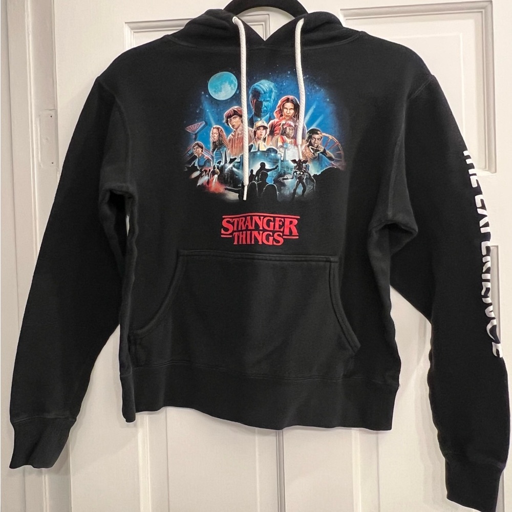 Netflix Stranger Things The Experience Black Hoodie with Graphics